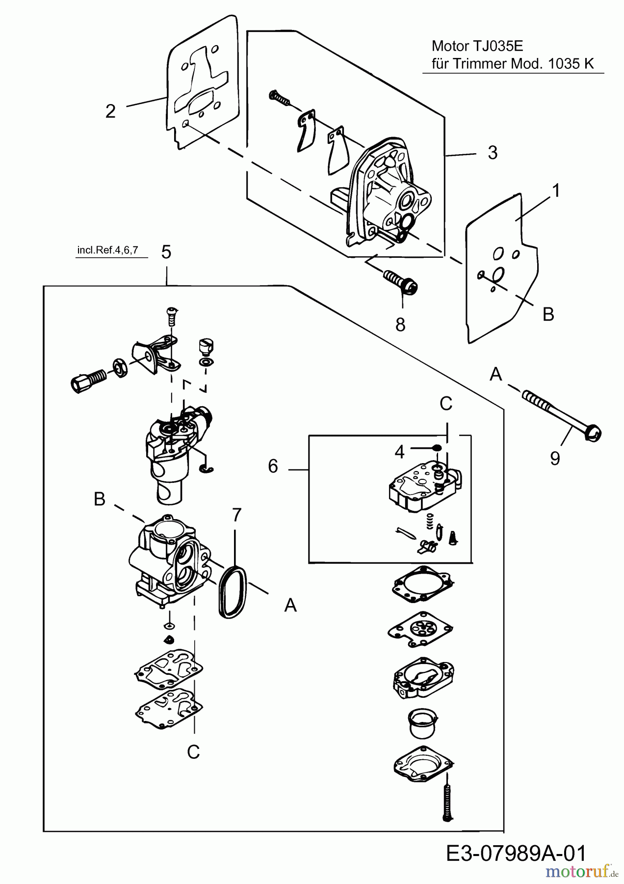  MTD Motorsensen 1035 K 41AD7U8B678  (2016) Vergaser