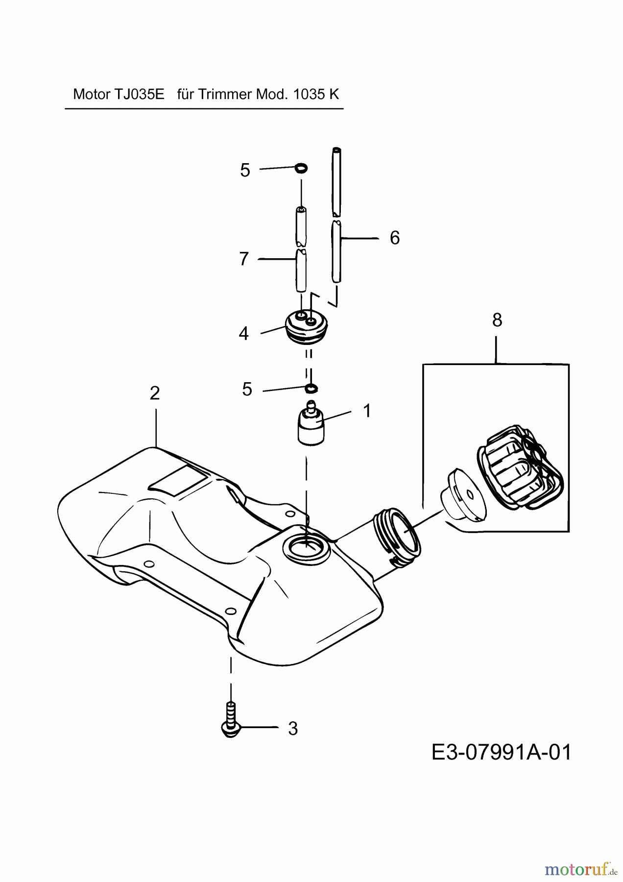  MTD Motorsensen 1035 K 41AD7U8B678  (2016) Tank