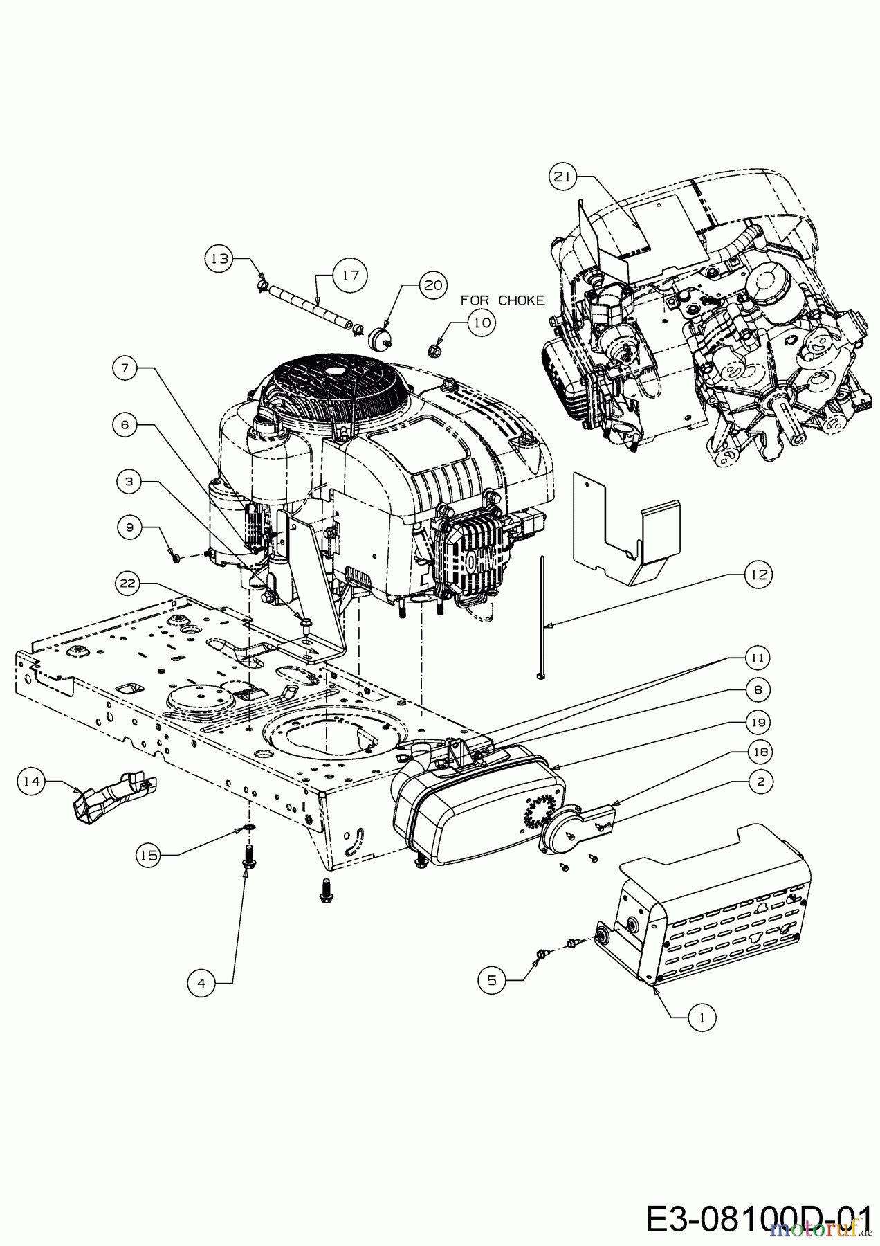  Tigara Rasentraktoren TG 15/96 H 13H279KF649  (2016) Motorzubehör