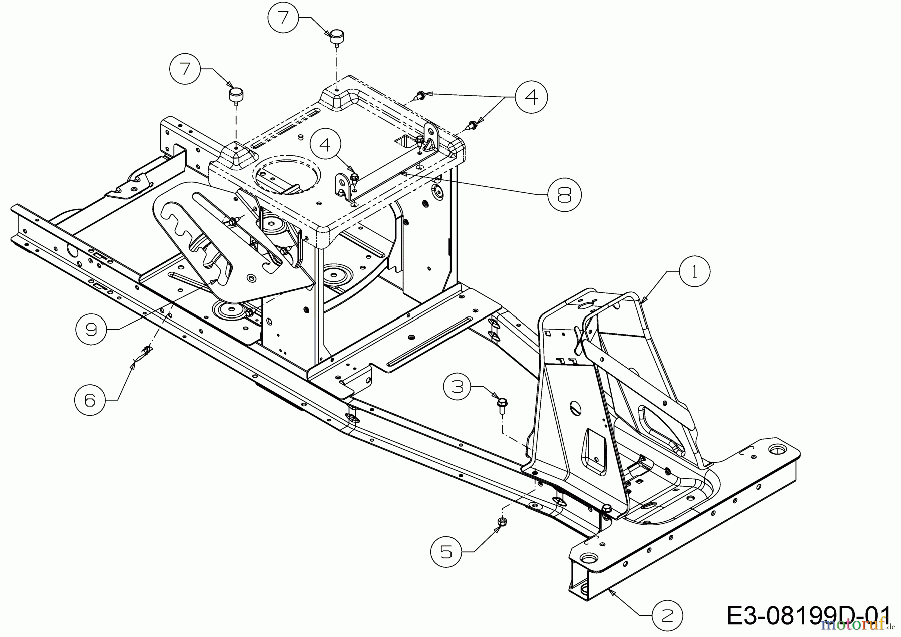  MTD Rasentraktoren Minirider 60 RDE 13AA26SC600  (2018) Rahmen