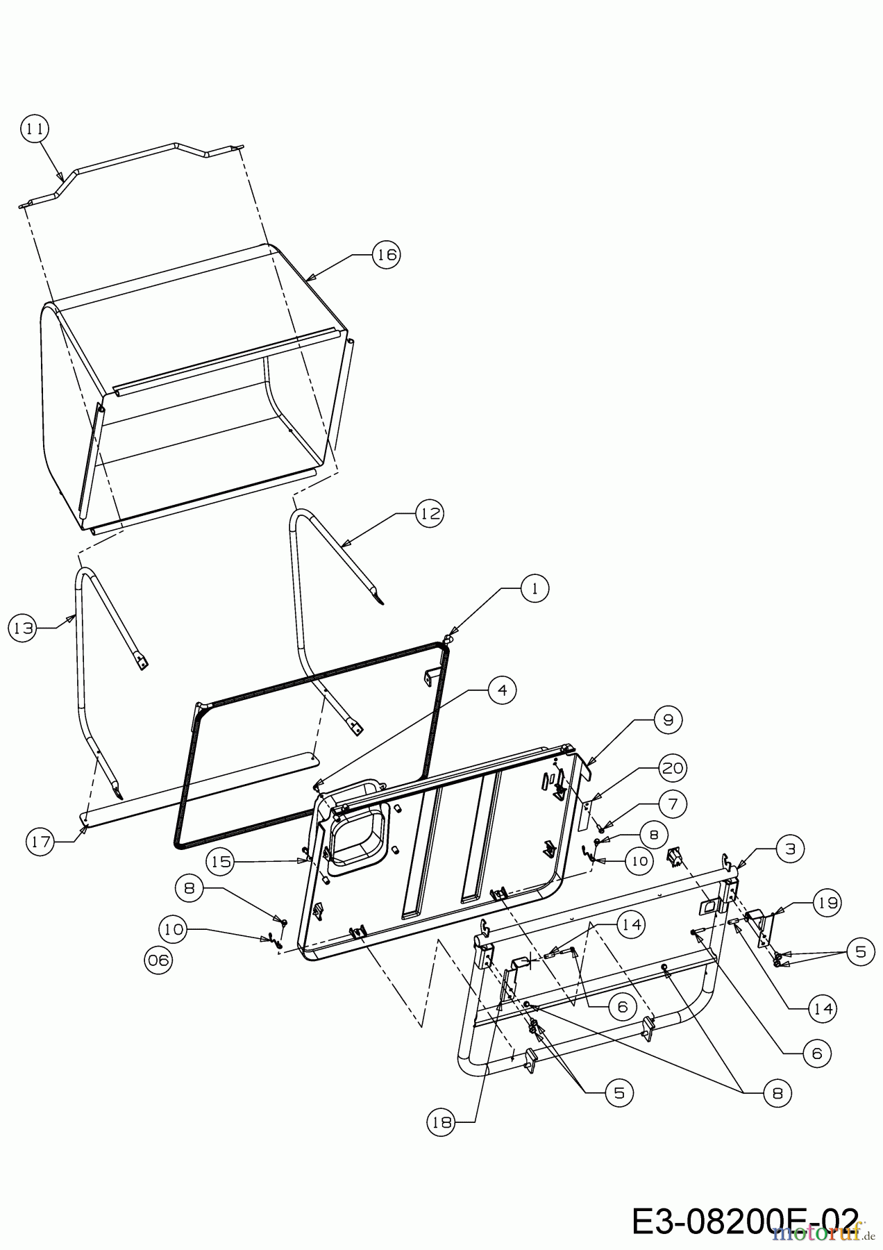  MTD Rasentraktoren Minirider 60 RDE 13AA26SC600  (2018) Grasfangeinrichtung