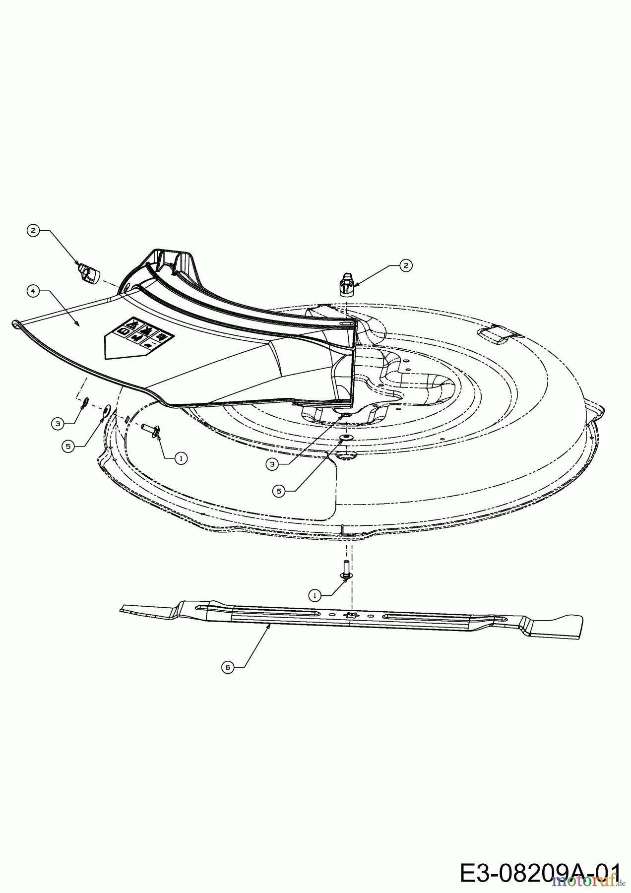  Bestgreen Rasentraktoren BG 11576 SM-13 13B226JD655  (2013) Deflektor, Messer