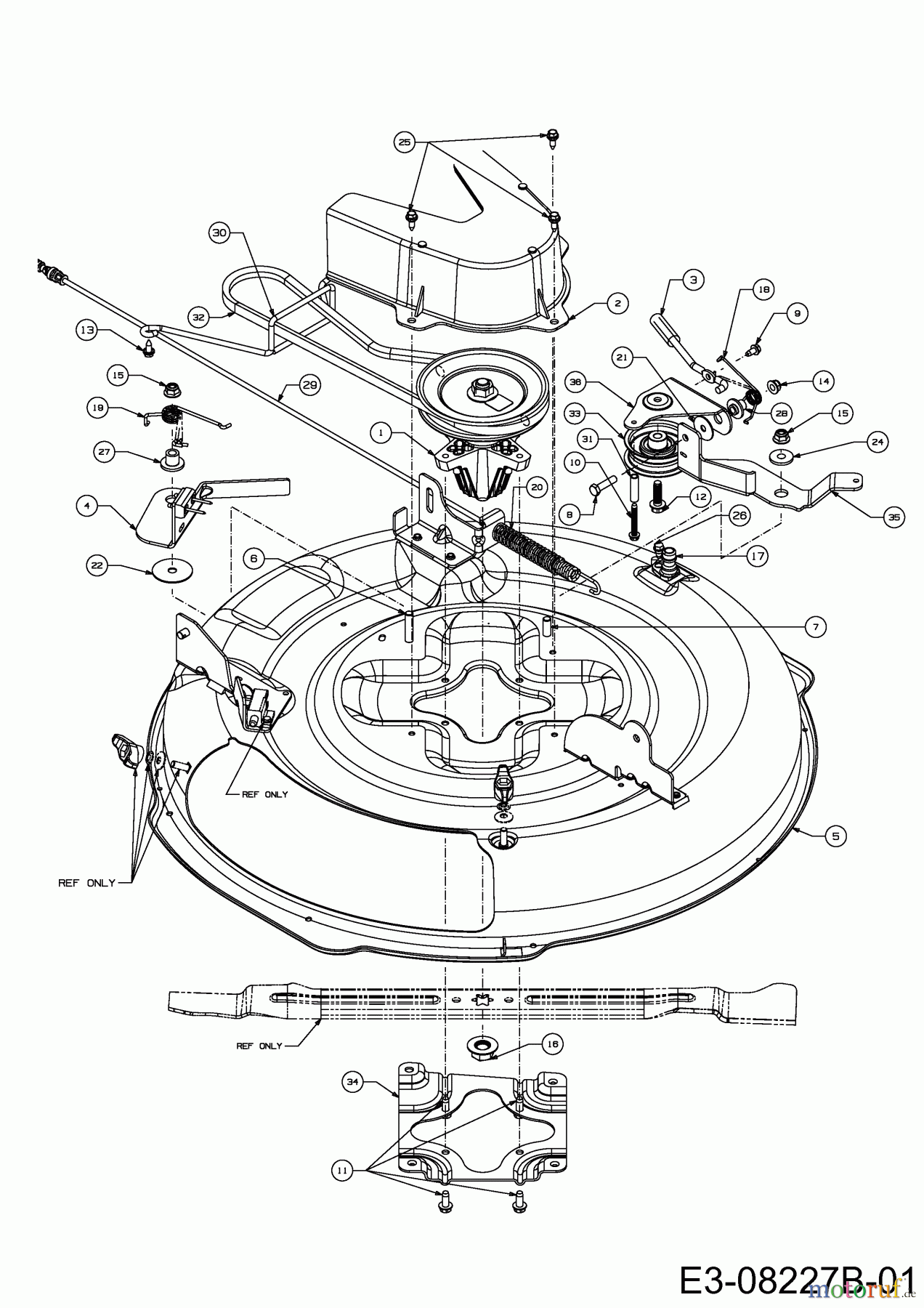  Cub Cadet Rasentraktoren CC 114 TD 13B226JD603  (2014) Mähwerk D (30