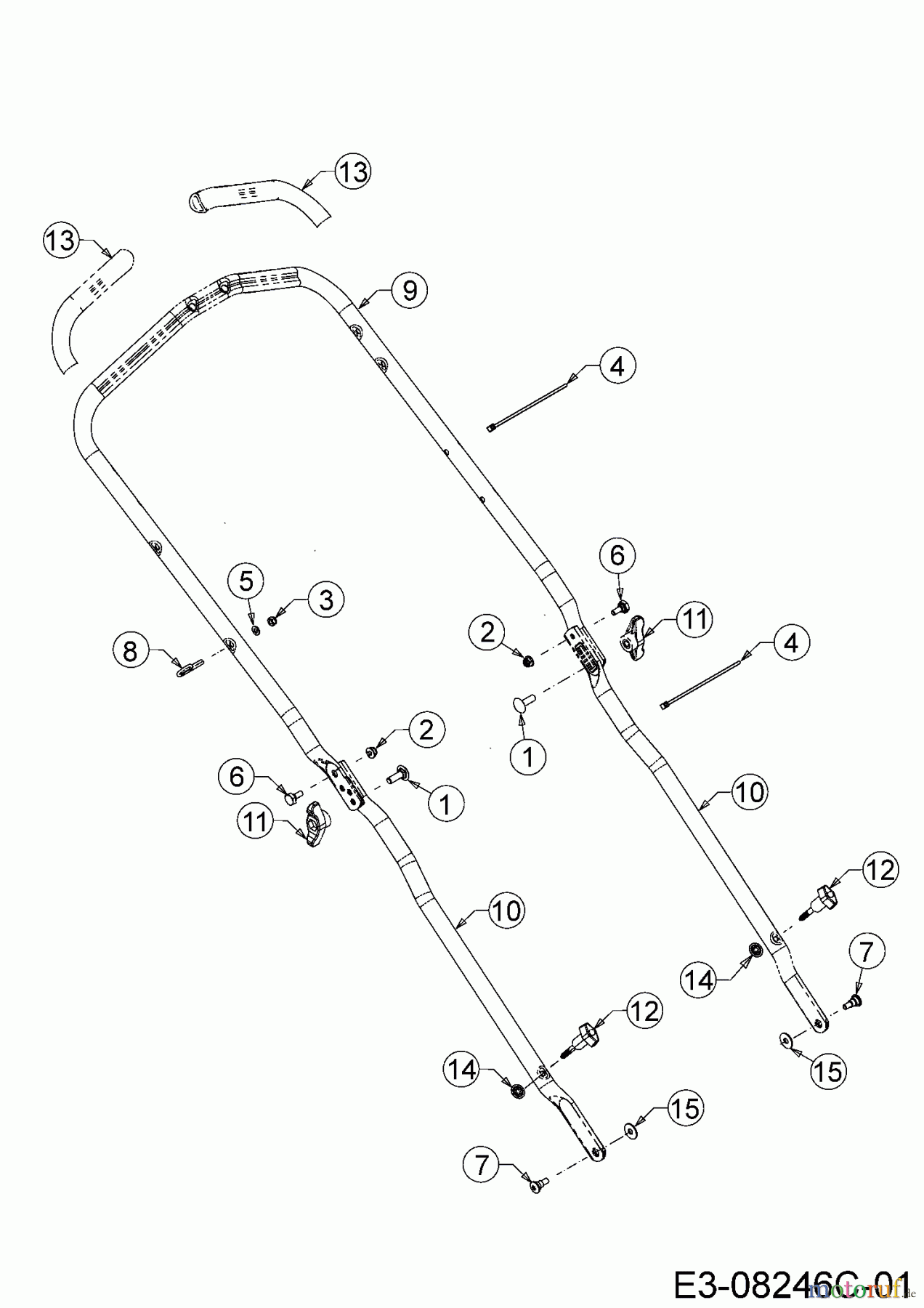  MTD Motormäher mit Antrieb Advance 53 SPKVHW 12AKPN7D600  (2017) Holm