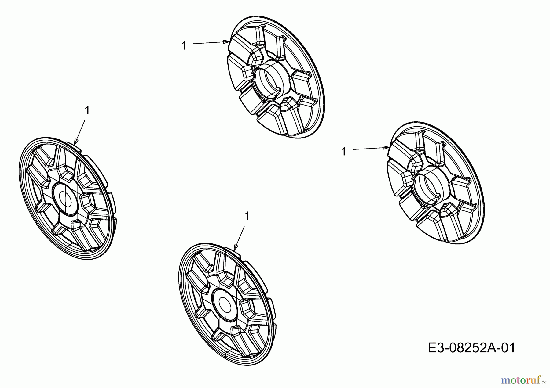  MTD Motormäher mit Antrieb Optima 53 SPB 12A-PG8R600  (2014) Radkappen