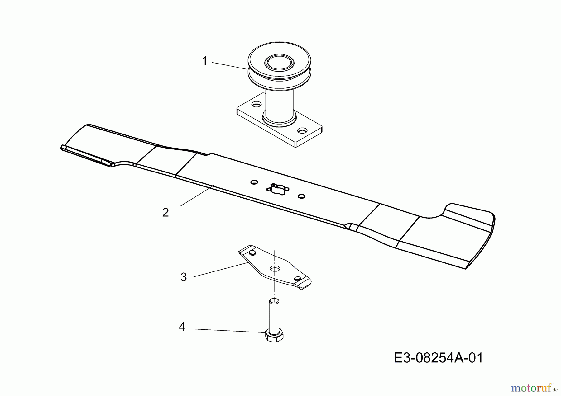  MTD Motormäher mit Antrieb Optima 53 SPB 12A-PG8R600  (2013) Messer, Messeraufnahme