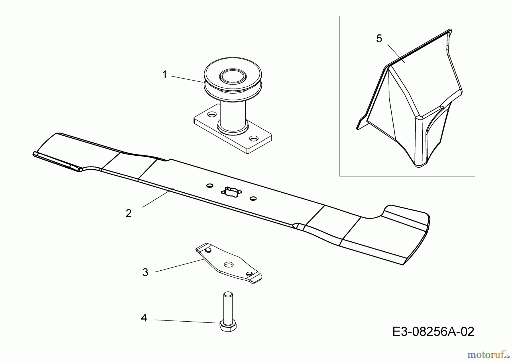  MTD Motormäher mit Antrieb Advance 53 SPKVHW 12AKPN7D600  (2013) Messer, Messeraufnahme, Mulchstopfen bis 25.03.2013