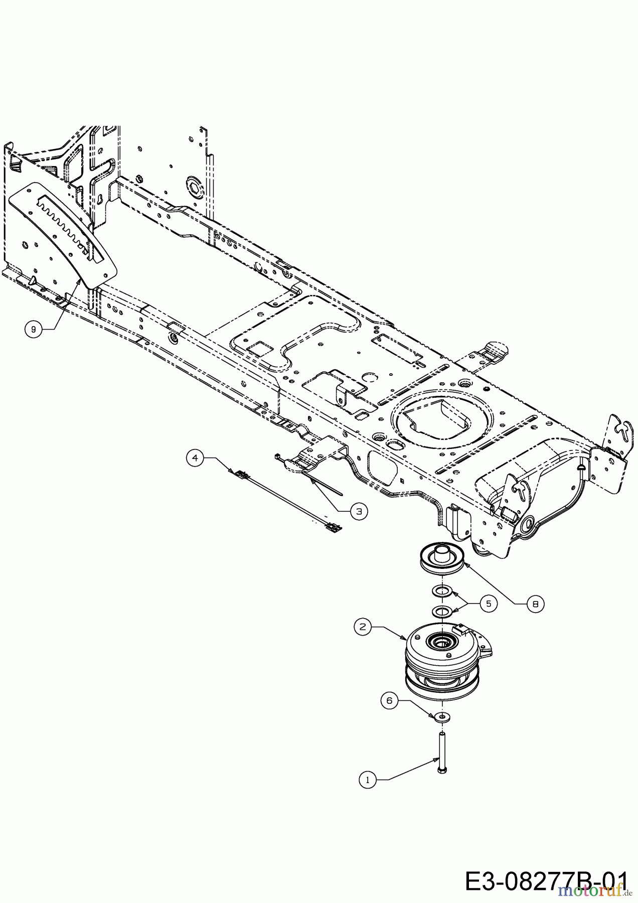  Massey Ferguson Rasentraktoren MF 46-22 SH 13HP93GT695  (2016) Elektromagnetkupplung, Motorkeilriemenscheibe