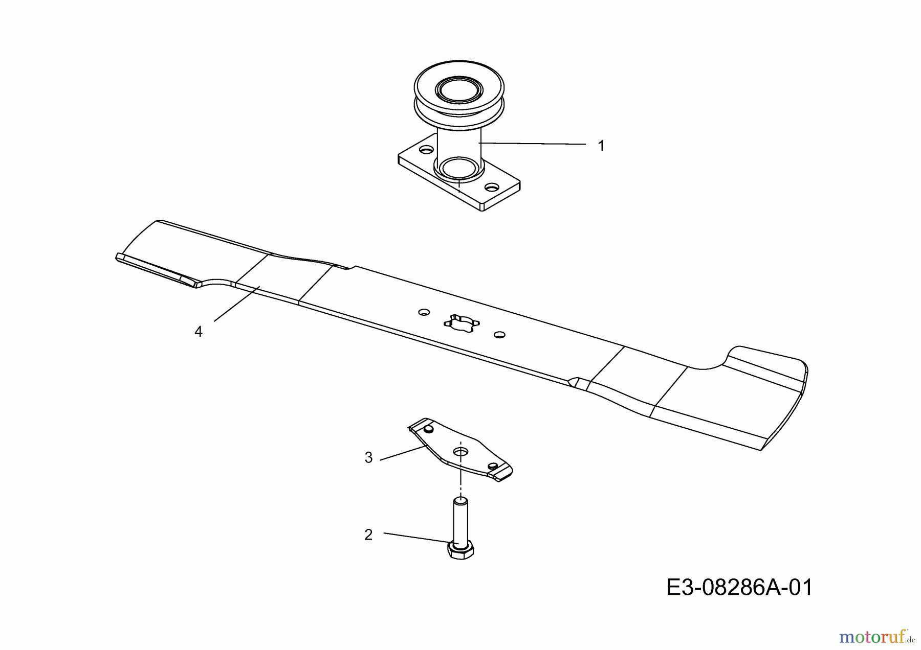  Cub Cadet Motormäher mit Antrieb CC 53 SPB 12B-Q56K603  (2013) Messer, Messeraufnahme