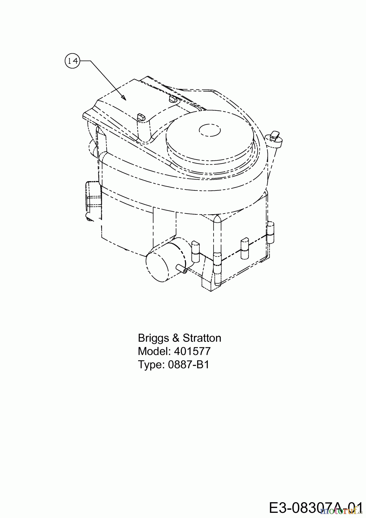  MTD Rasentraktoren LE 160/92 H 13AT71KE676  (2013) Motor Briggs & Stratton