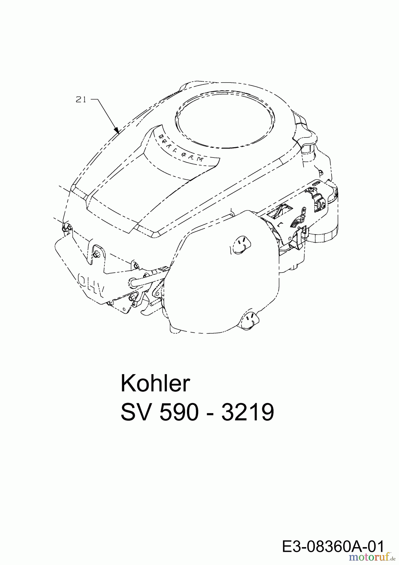  Cub Cadet Zero Turn RZT 42 17AE2ACS603  (2013) Motor Kohler