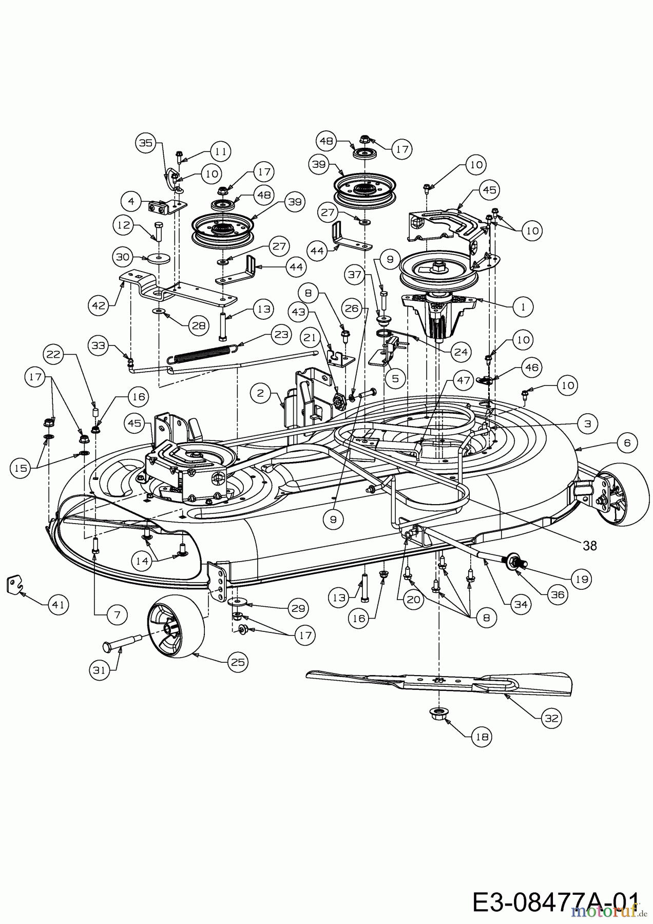  MTD Rasentraktoren 742 RL 13AT77KS329  (2011) Mähwerk T (46