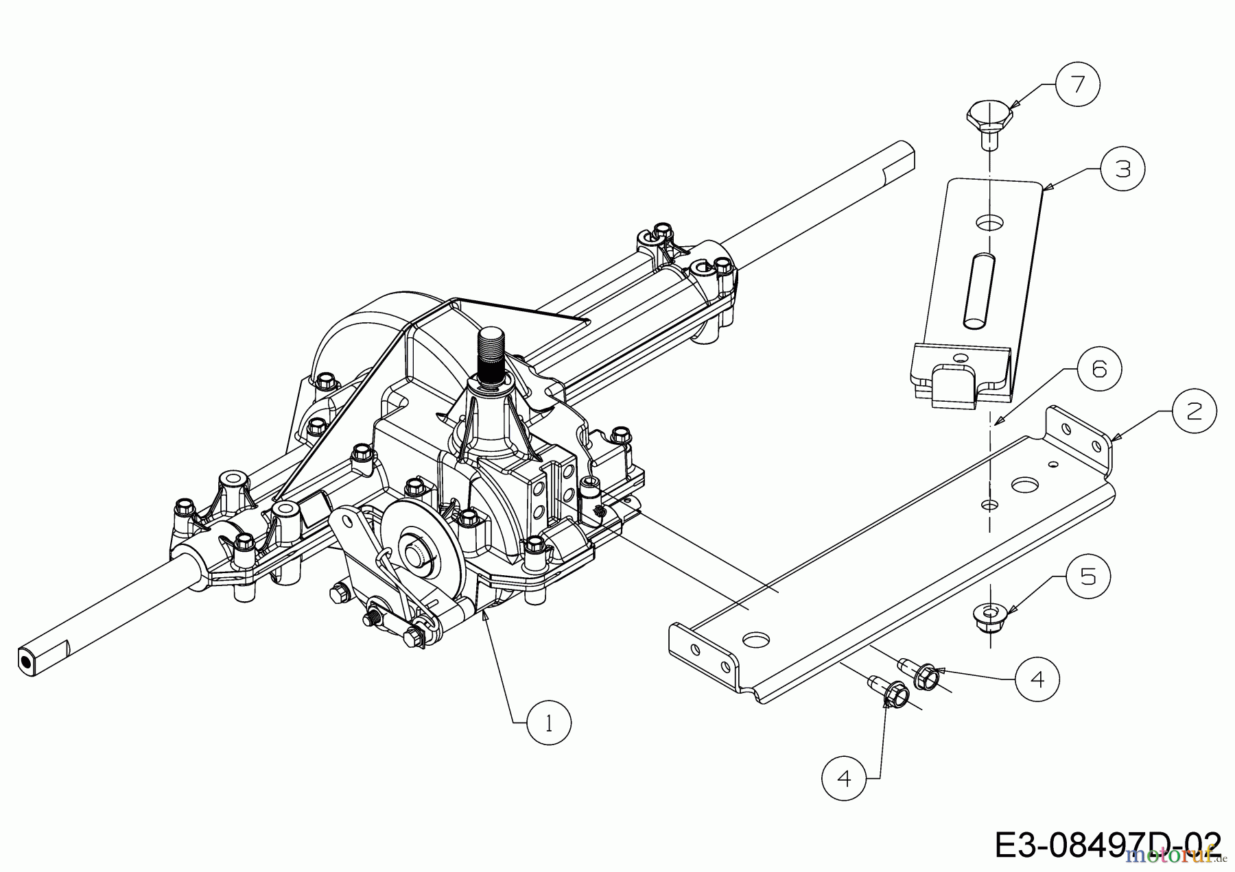  MTD Rasentraktoren 20/42 Automatic 13AT785S306  (2017) Getriebe, Spannrollenarm, Variatorhalter