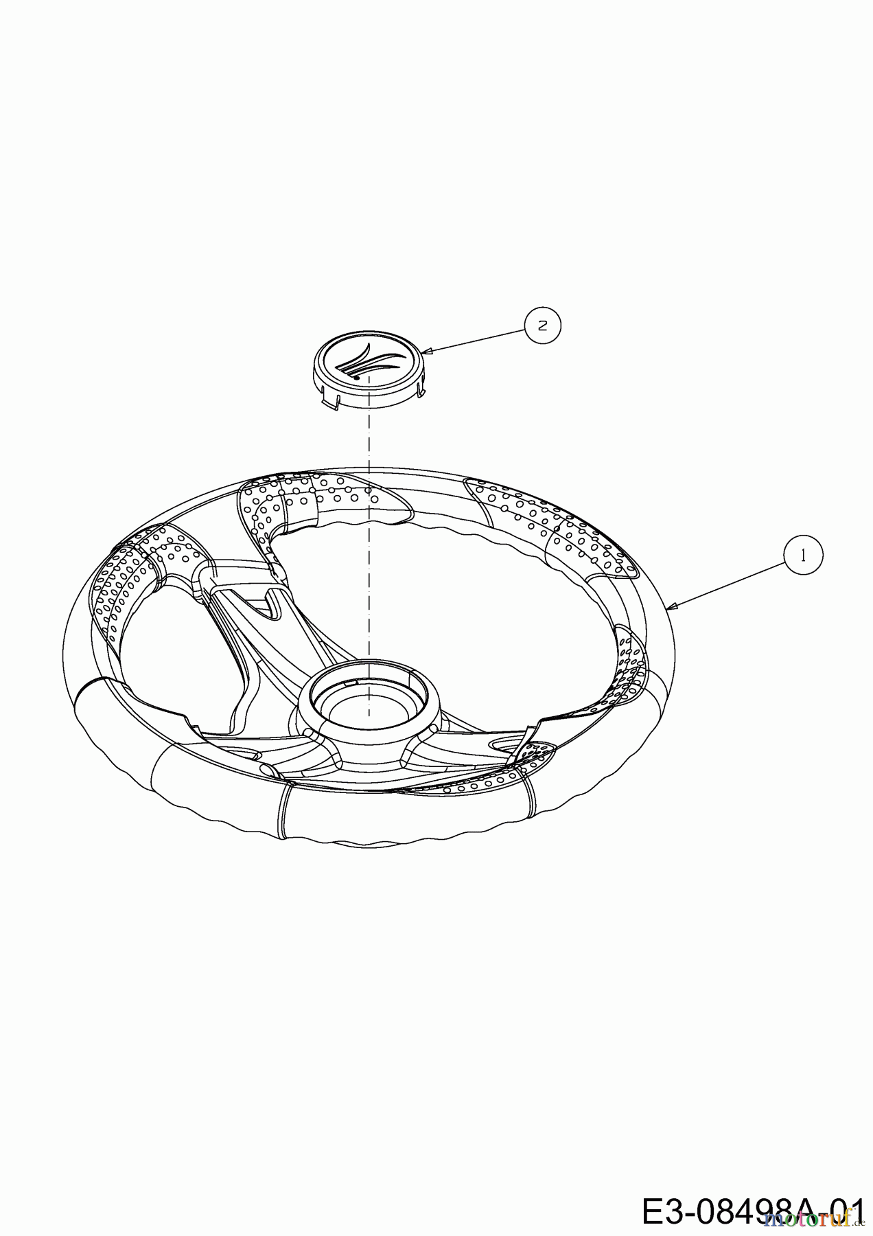  MTD Rasentraktoren 117/22 13AT785T306  (2013) Lenkrad