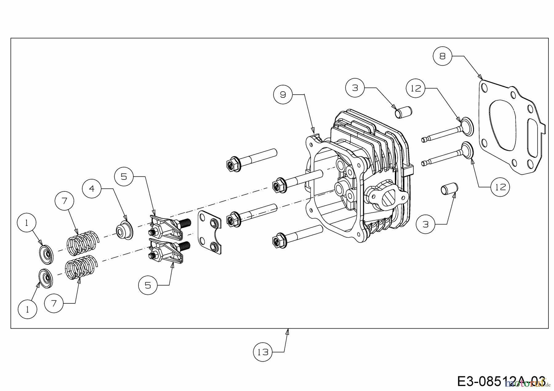  MTD-Motoren Vertikal 1X65RH 752Z1X65RH  (2014) Zylinderkopf