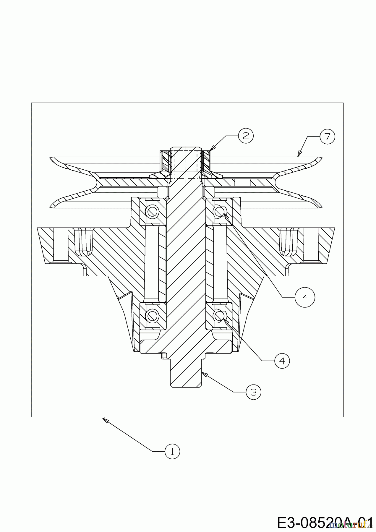 Yard-Man Rasentraktoren YM 23/50 13AP90YP371  (2011) Messerspindel 618-05016