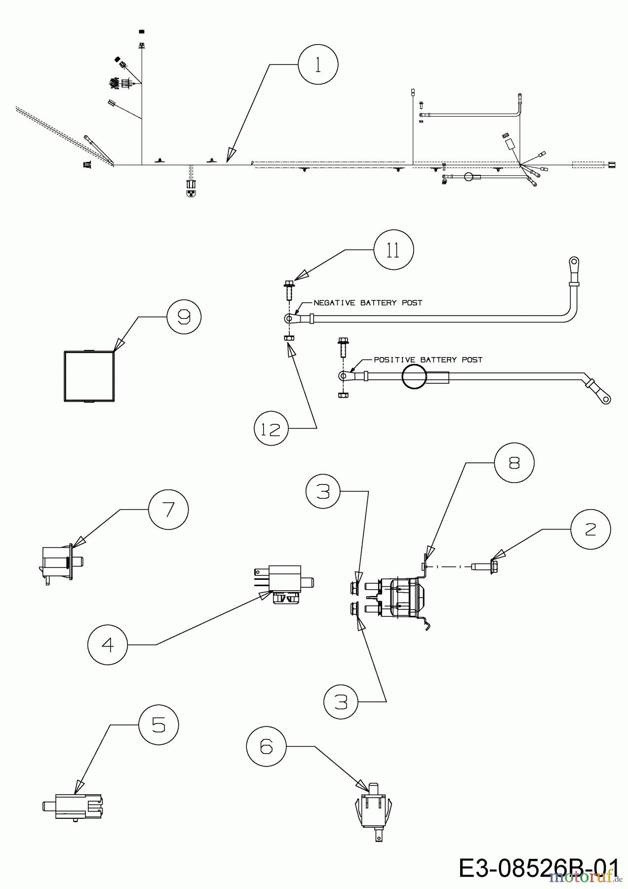 Cub Cadet Rasentraktoren LTX 1045 13WX91AT056 (2014) Elektroteile