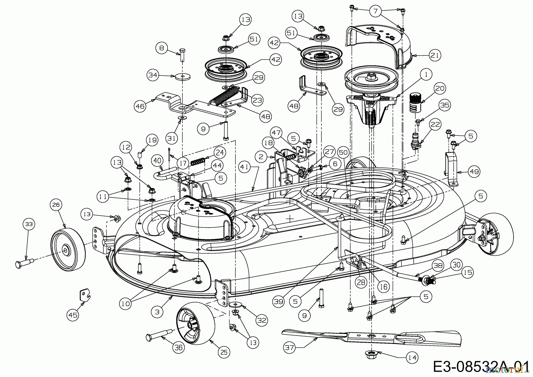 Cub Cadet Rasentraktoren LTX 1042 13AX91AS330 (2012) Mähwerk S (42