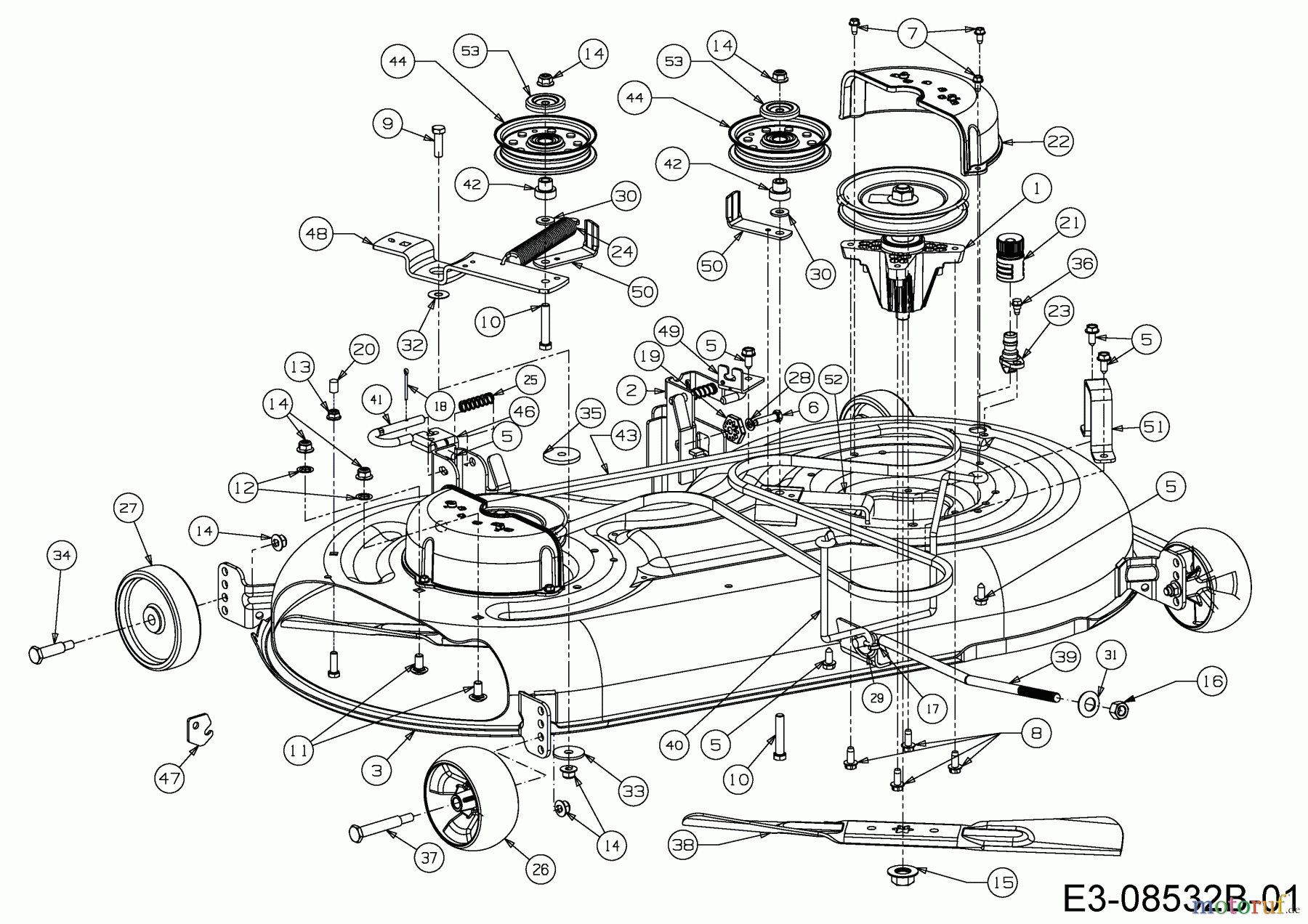  Masport Rasentraktoren HVT 4200 13AT93GS319  (2014) Mähwerk S (42