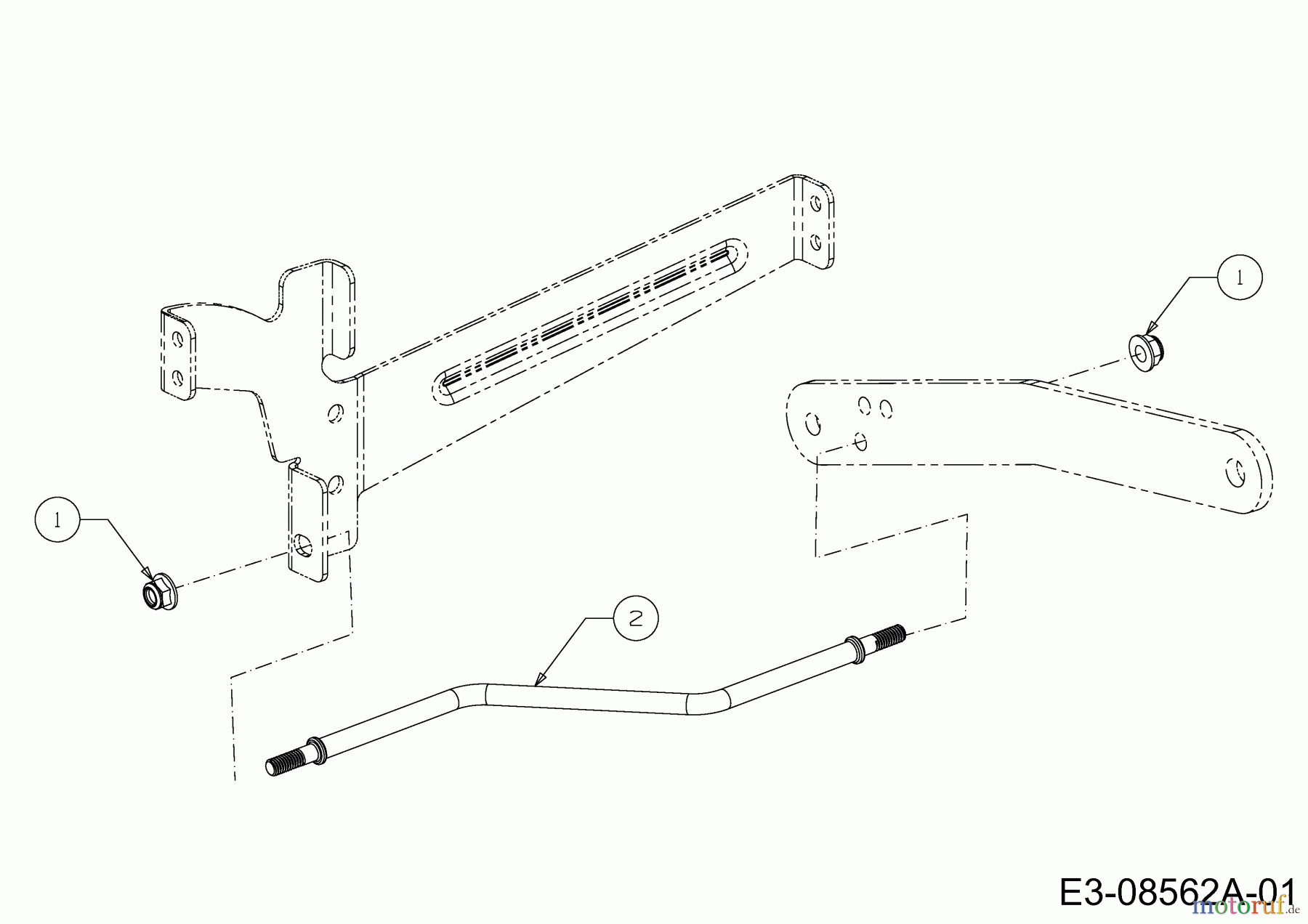  Cub Cadet Gartentraktoren GTX 1054 14AZ94AK330  (2013) Mähwerksstabilisator