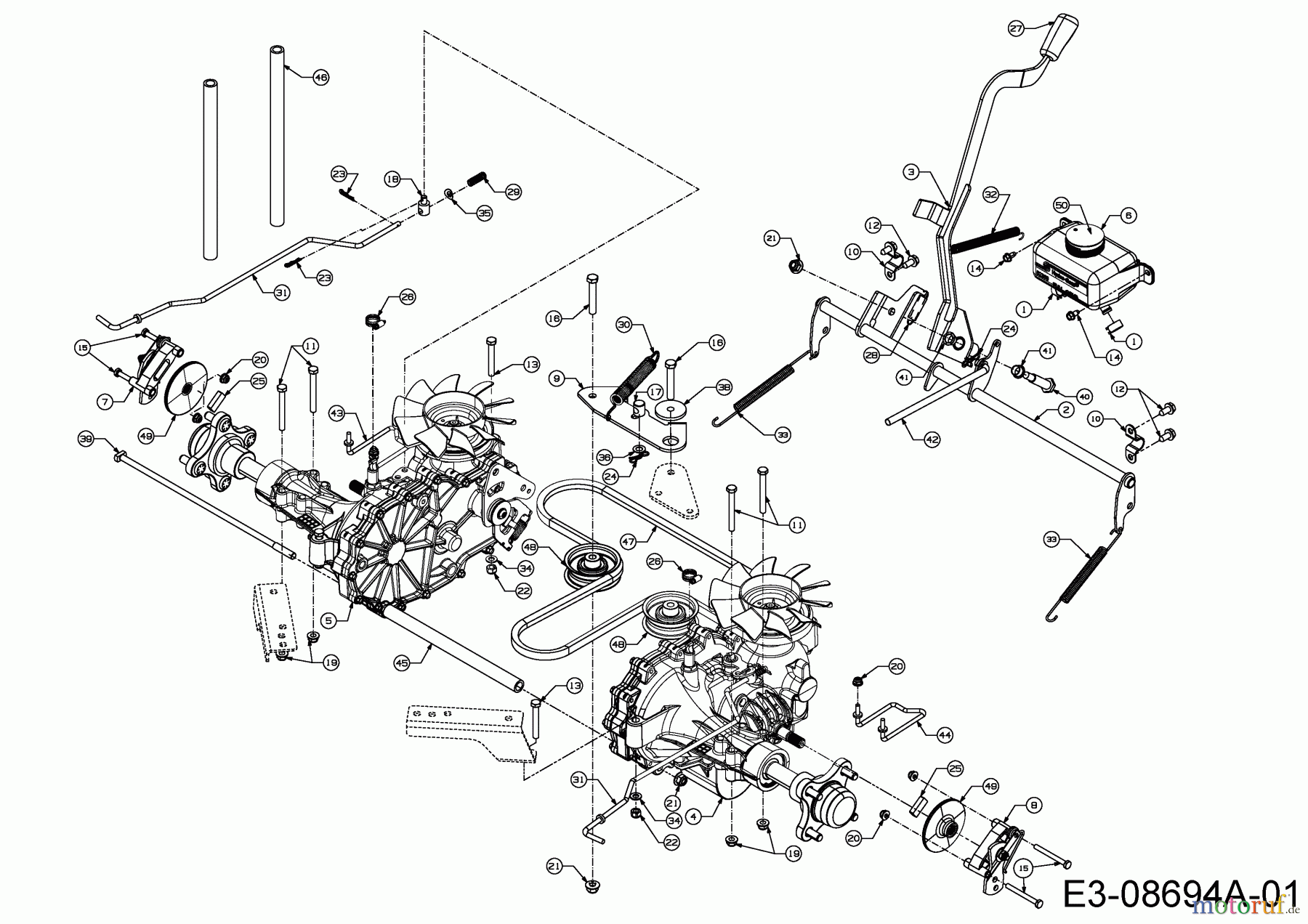  Cub Cadet Zero Turn Z-Force S 54 17AI5GHC010  (2014) Fahrantrieb