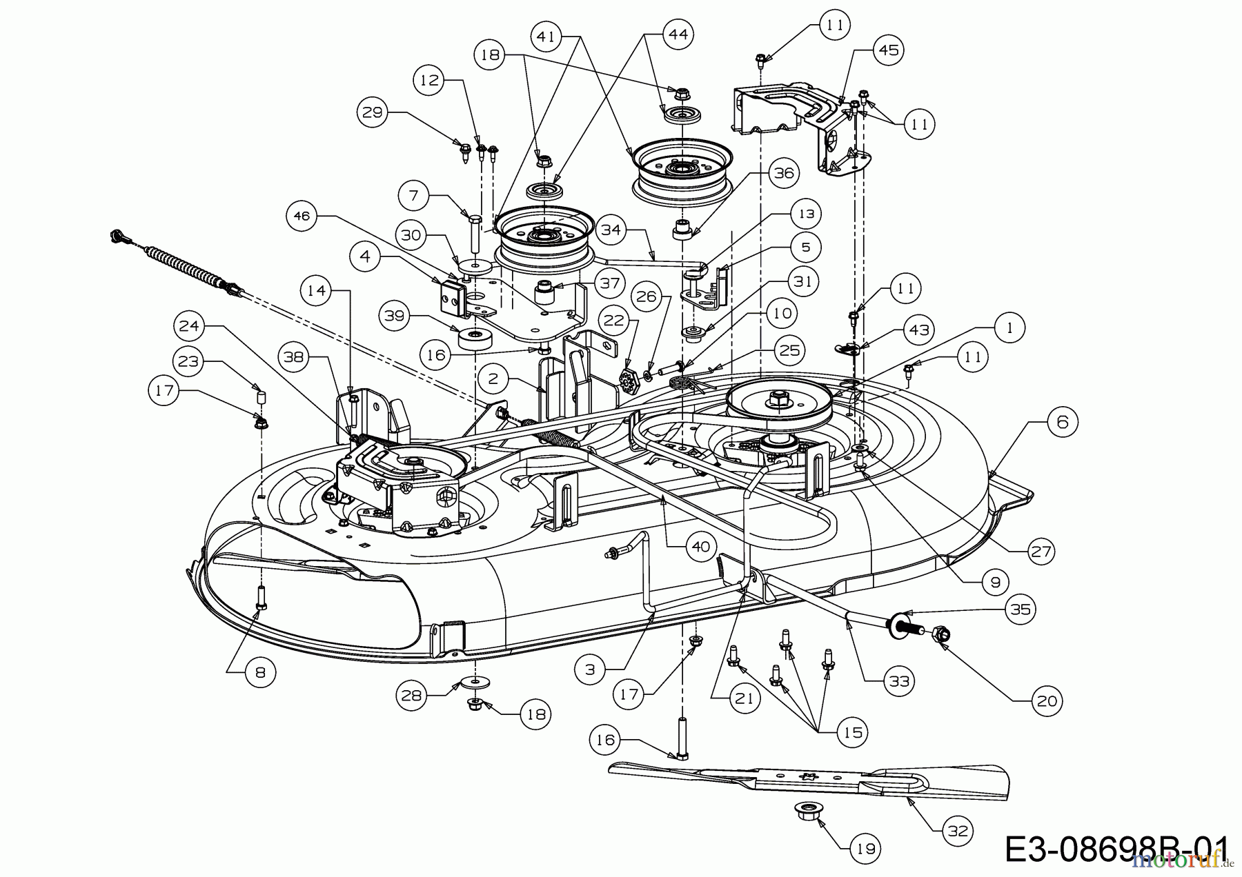  MTD Rasentraktoren Pony 13AN77KS309  (2015) Mähwerk S (42
