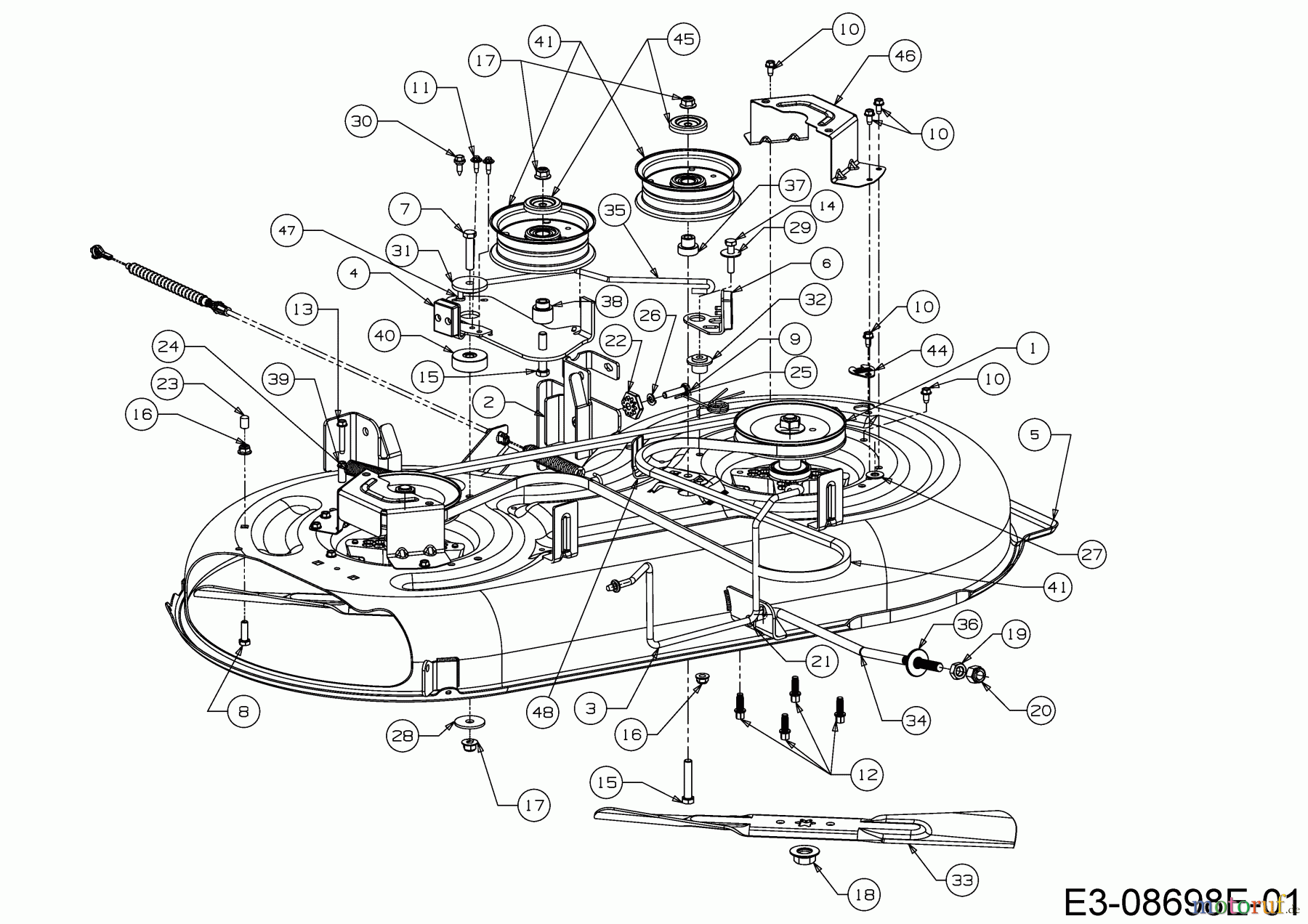 Troy-Bilt Rasentraktoren Pony 42 13AD77KS309 (2018) Mähwerk S (42