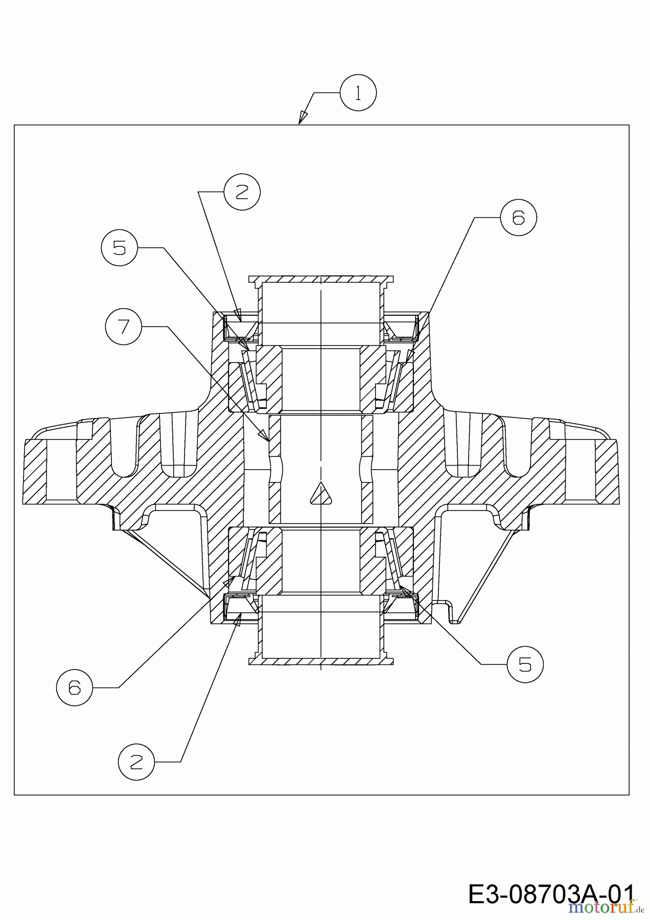  Cub Cadet Zero Turn Z-Force S 54 17AI5GHC010  (2014) Messerspindel 618-3129C