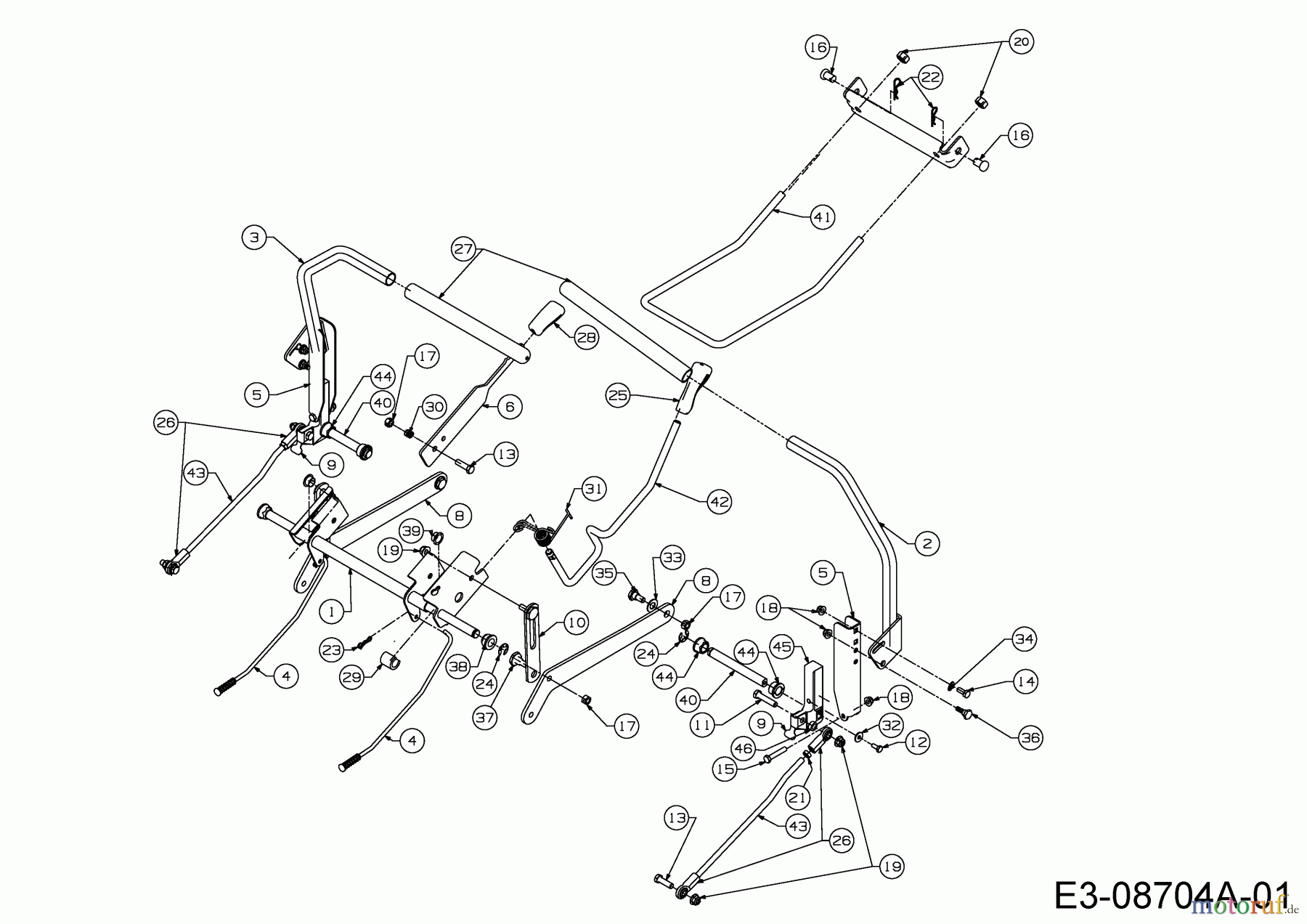  MTD Zero Turn P 220 HZ-S 17AF2ACS678  (2014) Lenkung, Mähwerksaushebung