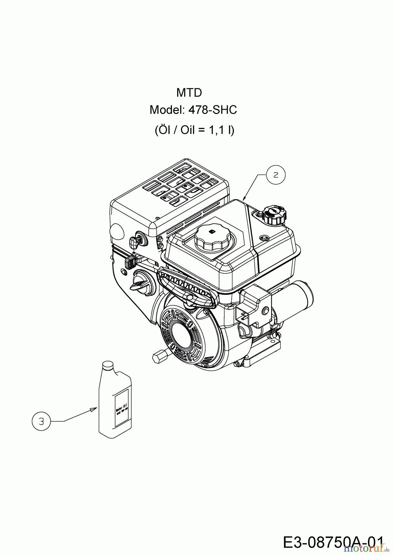  MTD Schneefräsen ME 66 31AY64S3678 (2016) Motor MTD