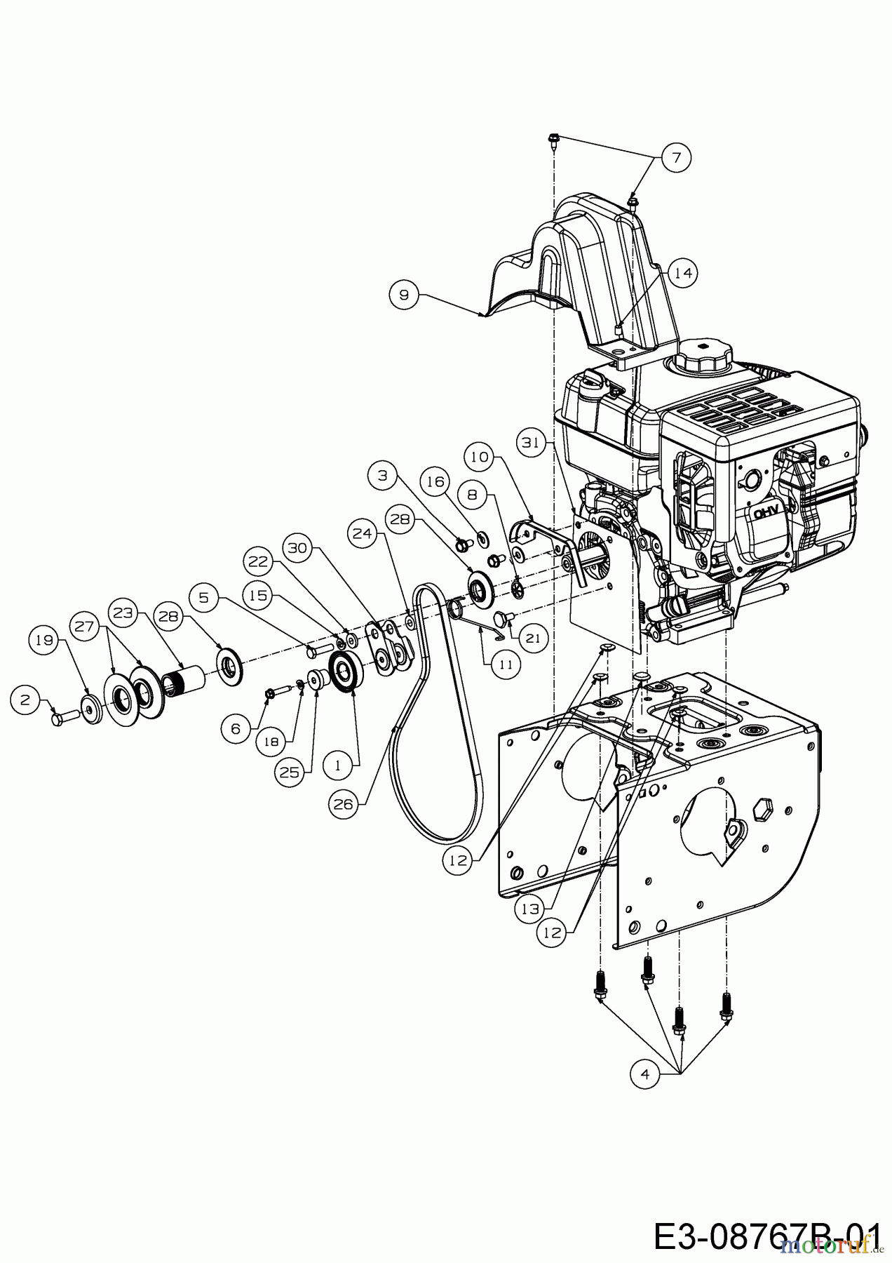  MTD Kehrmaschine Optima PS 700 24B-812C678  (2016) Fahrantrieb
