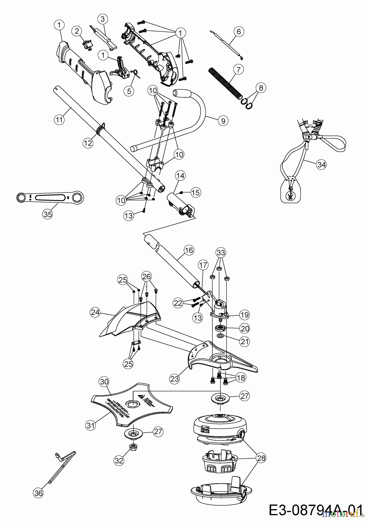  Wolf-Garten Motorsensen GT-S 2-27 41AD7UTC650  (2014) Grundgerät