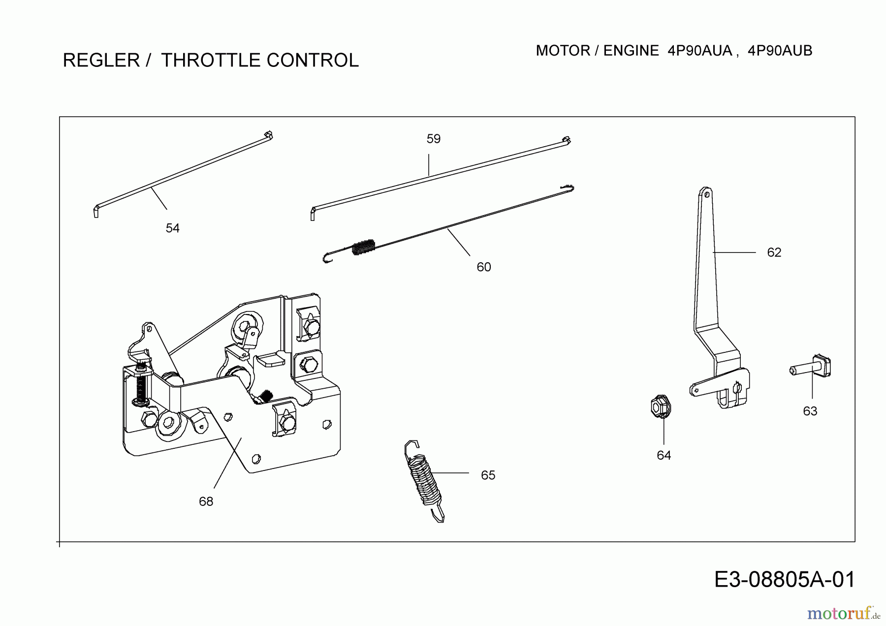  MTD-Motoren MTD vertikal 4 P 90 AUA 752Z4P90AUA  (2014) Regler