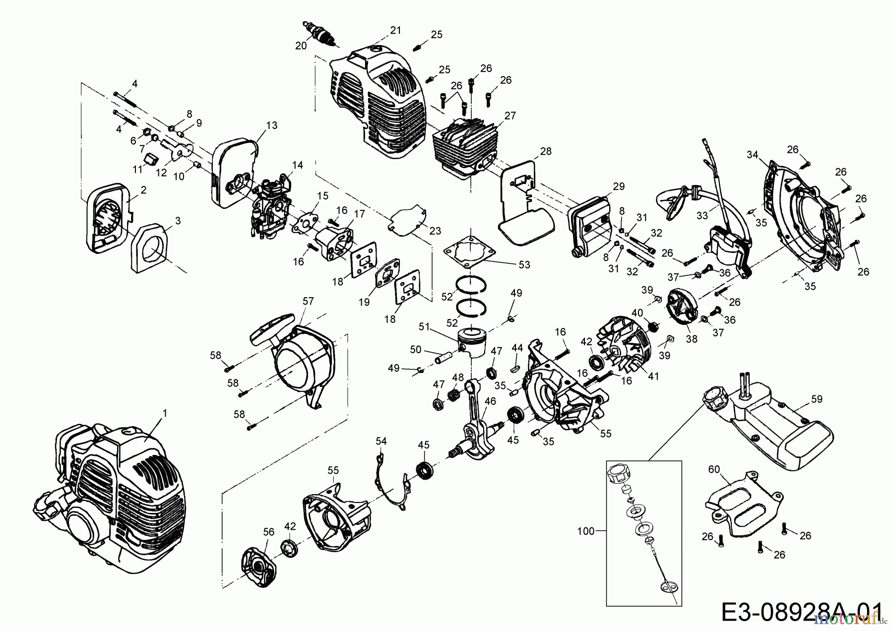  MTD Motorsensen Smart BC 26 41ATG0G-678  (2016) Motor