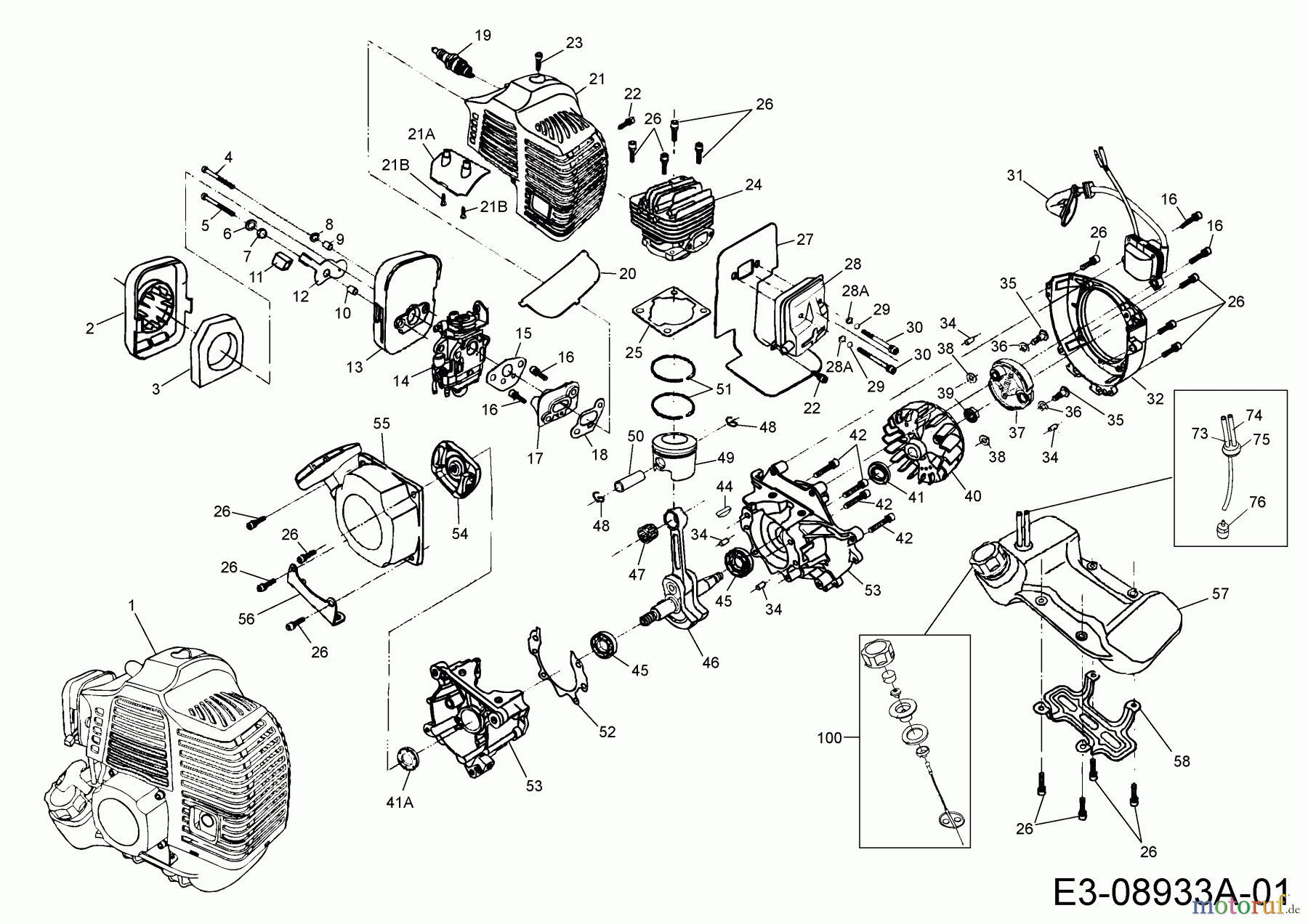  MTD Motorsensen Smart BC 43 41ATG0N-678  (2015) Motor