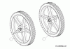 MTD Wheeled String Trimmer 25A-26J7306 (2015) Ersatzteile Räder