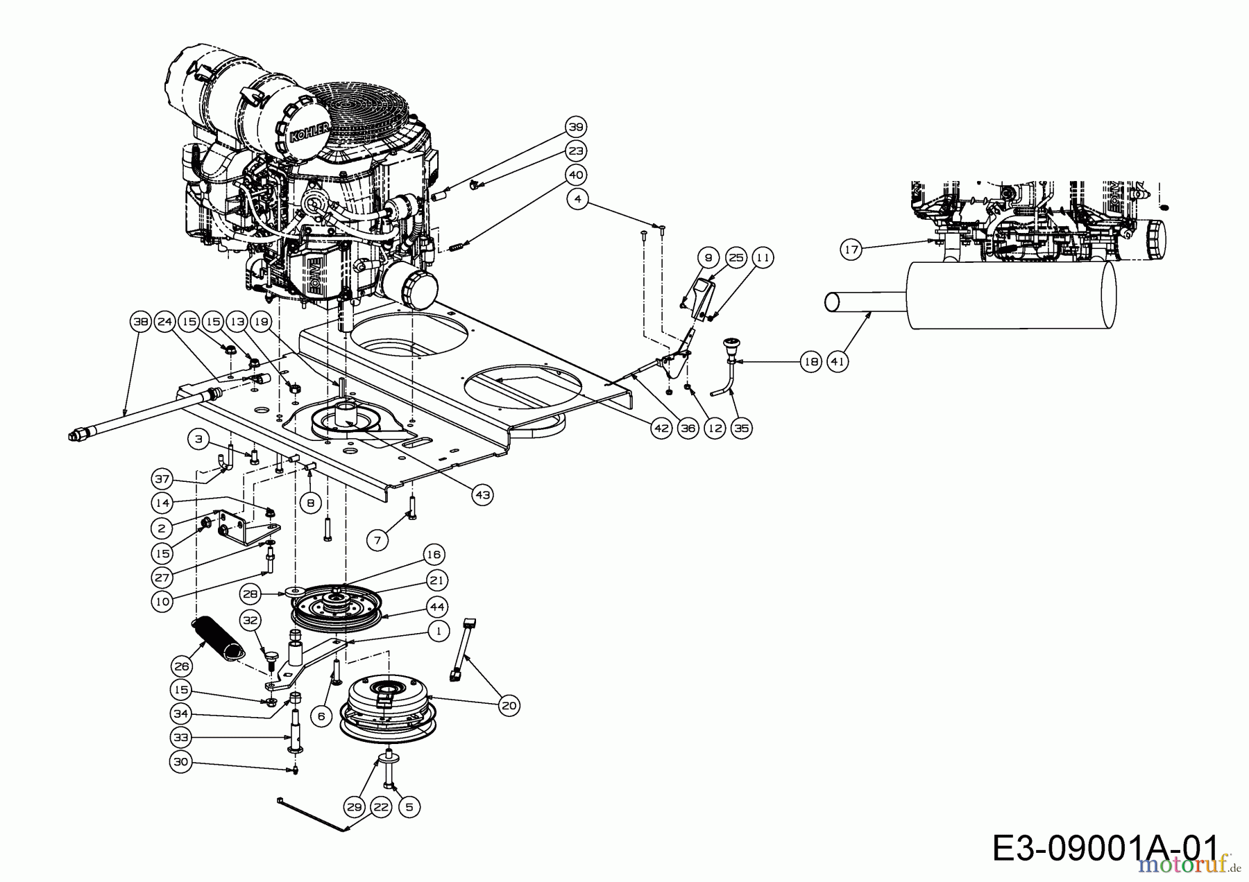  Cub Cadet Zero Turn Tank L 60 Commercial 53AN2RTD050  (2015) Elektromagnetkupplung, Motorzubehör