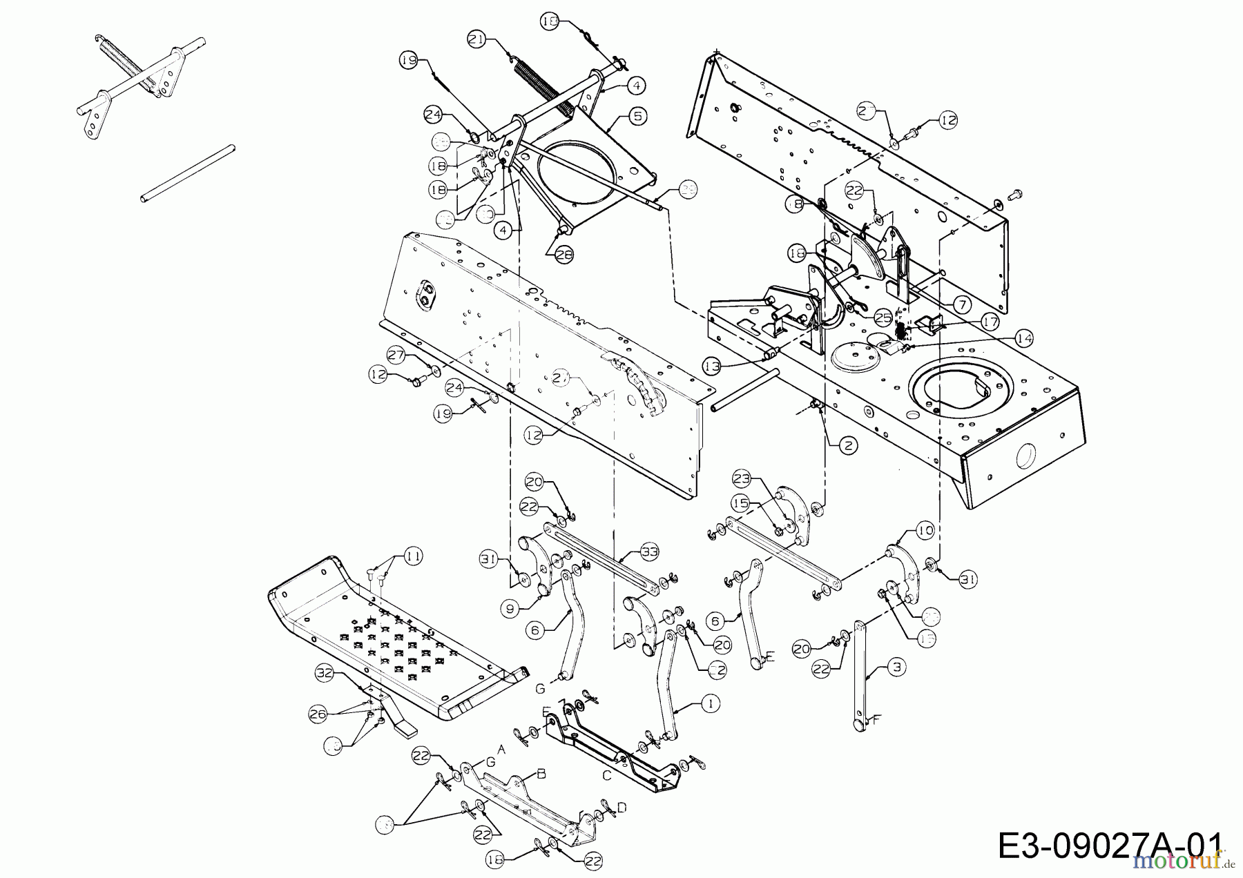  MTD Rasentraktoren H 145 13AA698F678  (2004) Mähwerksaushebung, Messerbremse
