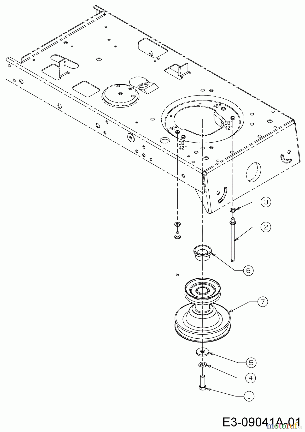  MTD Rasentraktoren H 180 13AQ698G678  (2004) Motorkeilriemenscheibe