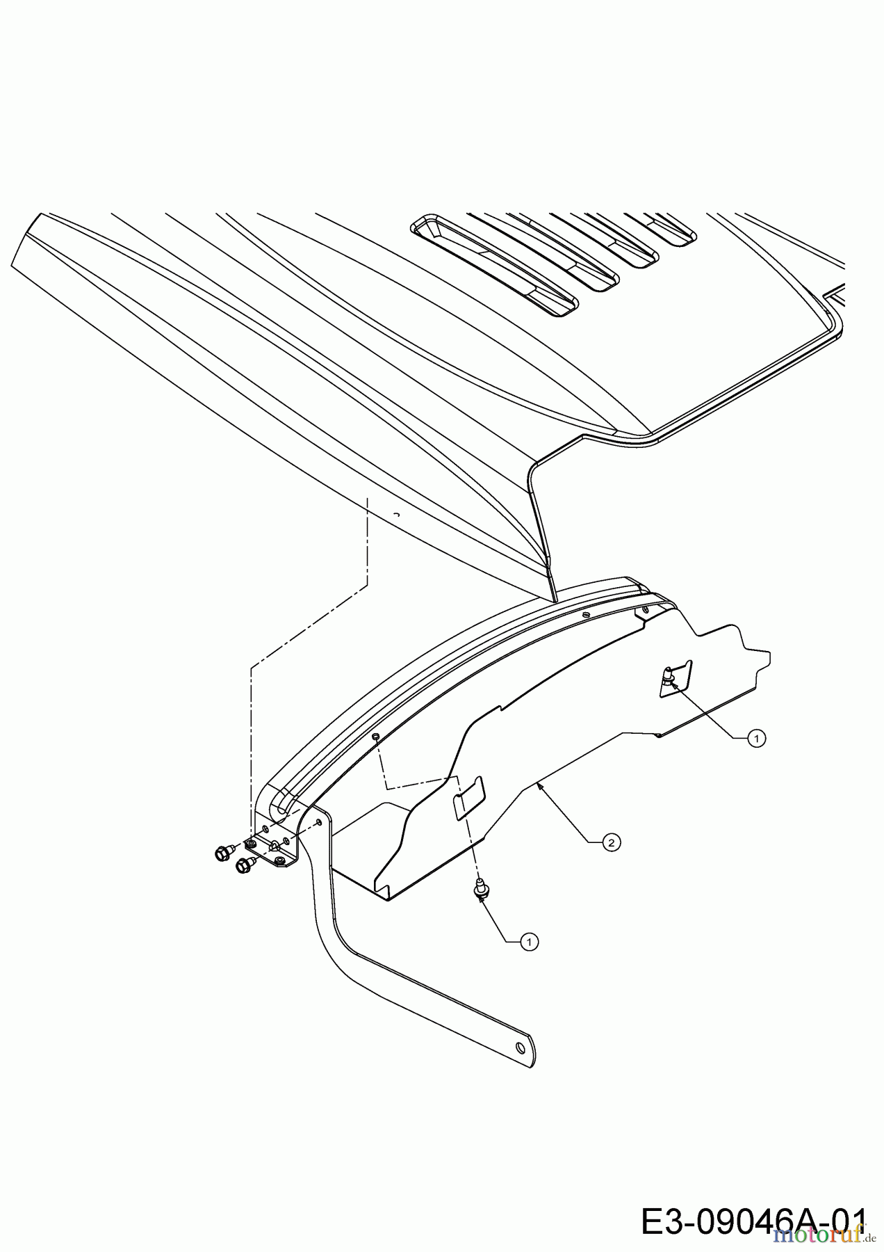  MTD Rasentraktoren H 180 13AQ698G678  (2004) Hitzeschutz