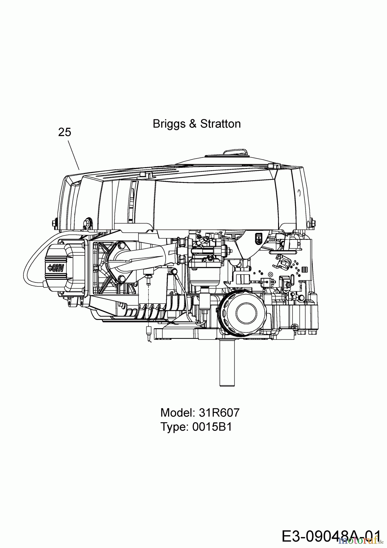  MTD Rasentraktoren Optima LN 165 H 13IN71KN378  (2015) Motor Briggs & Stratton