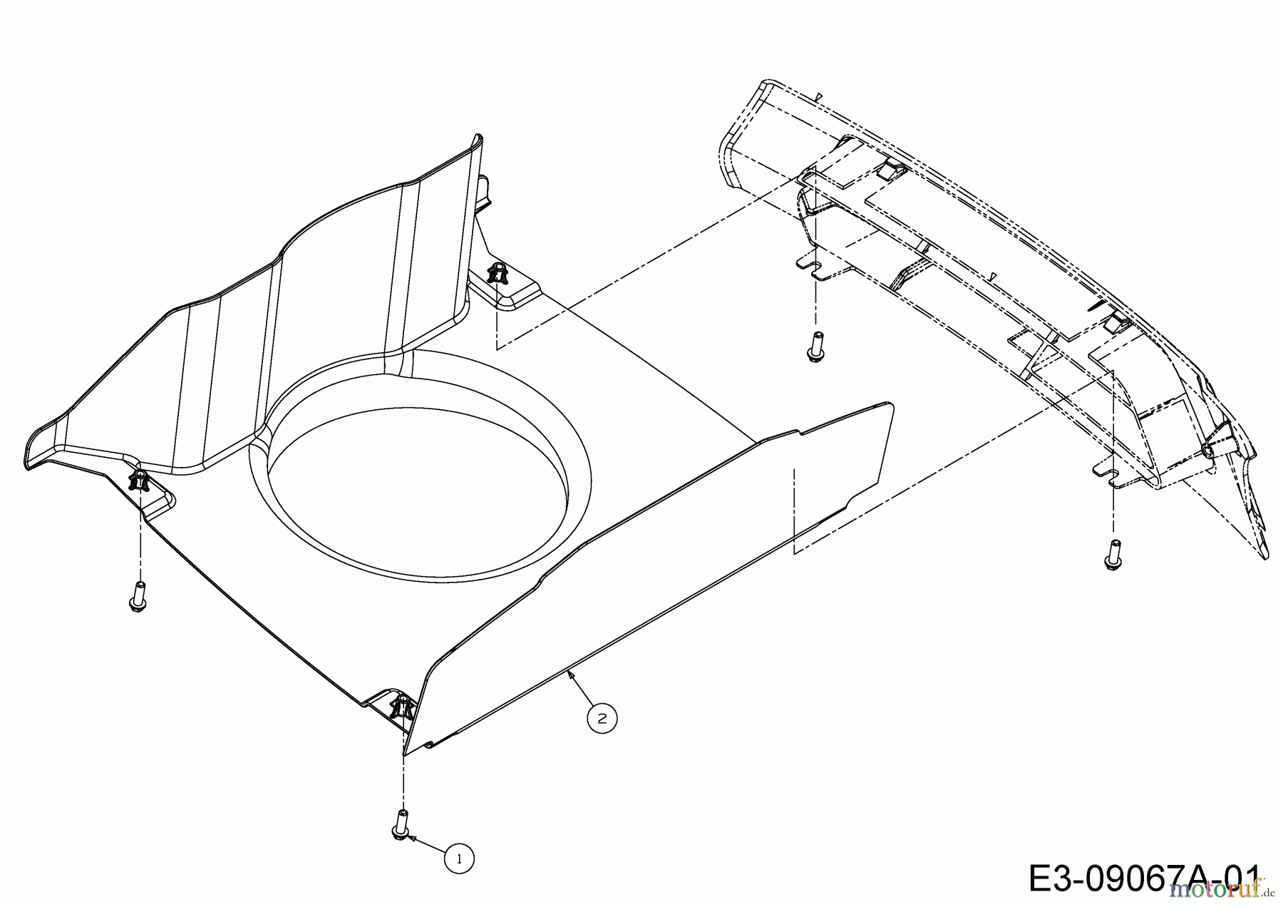  Cub Cadet Gartentraktoren CC 1224 KHP 14HQ94AP603  (2015) Luftführung