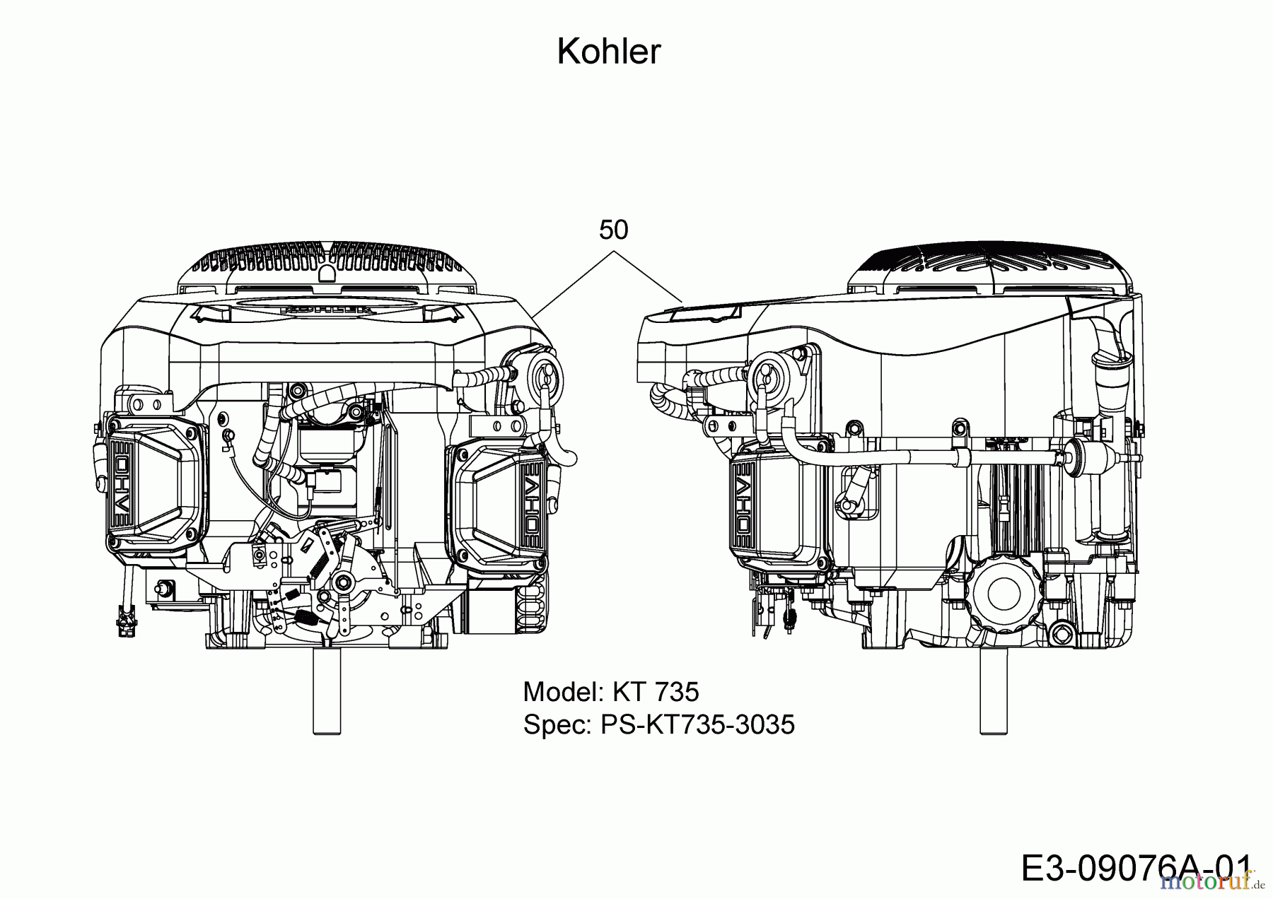  Massey Ferguson Rasentraktoren MF 50-24 SD 13HQ93GP695  (2015) Motor Kohler