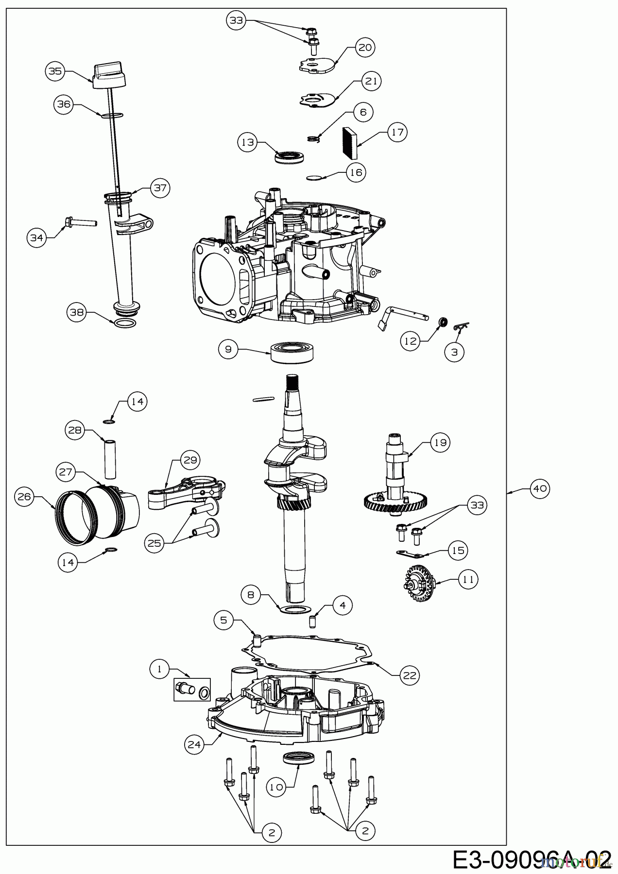 MTD-Motoren Vertikal 1X65CU 752Z1X65CU (2015) Rumpfmotor