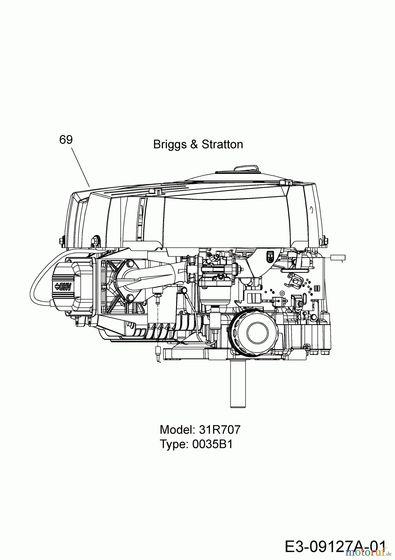  Greenbase Rasentraktoren V 170 13HN71KE618  (2017) Motor Briggs & Stratton