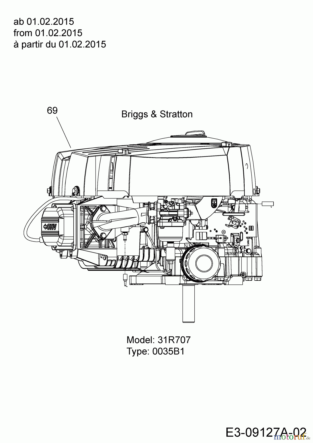  Kts Rasentraktoren Silvertrac 107 T/175 13HN76KG677  (2015) Motor Briggs & Stratton ab 01.02.2015