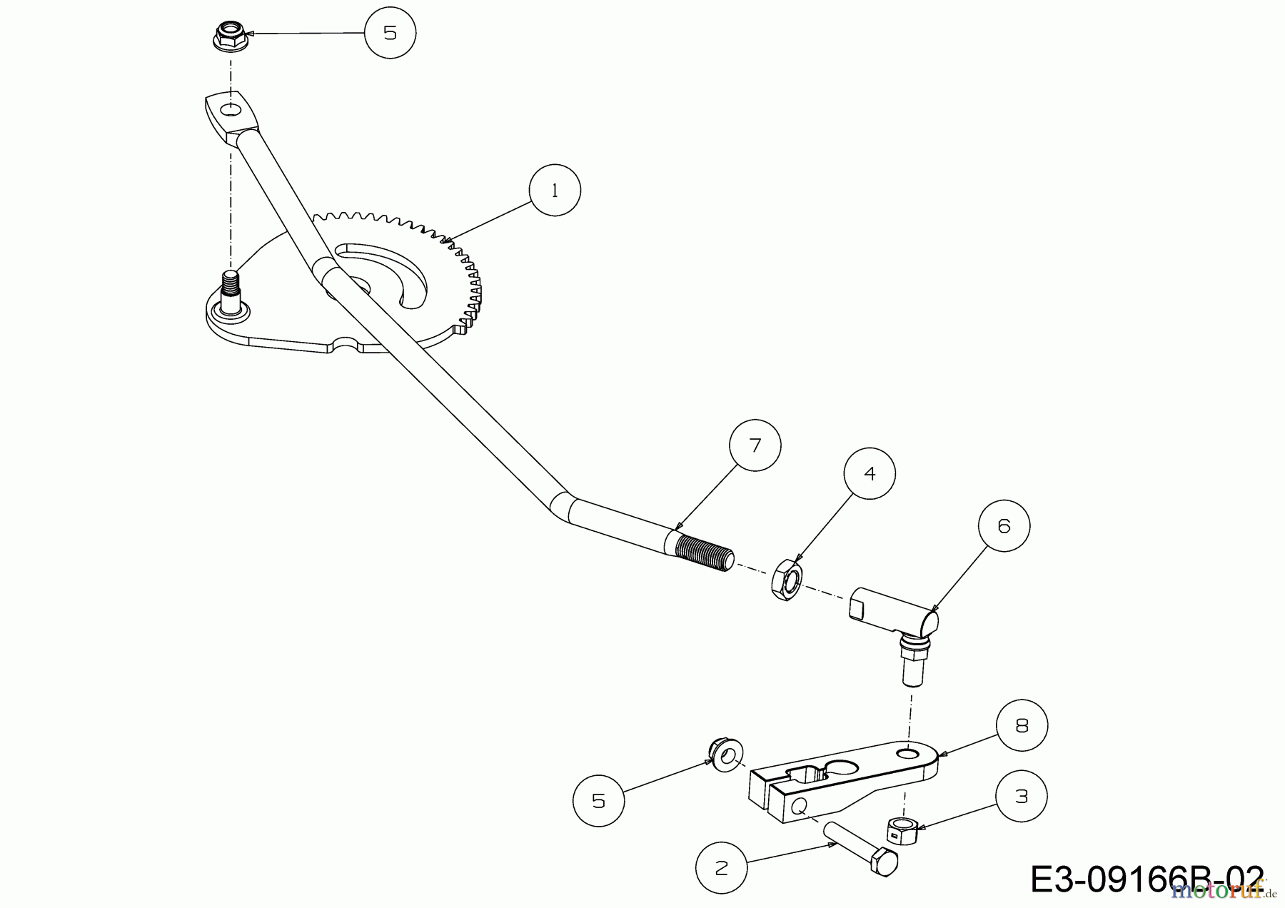  MTD Rasentraktoren 13.5/38 13A1765F308  (2017) Lenkschubstange, Lenksegment