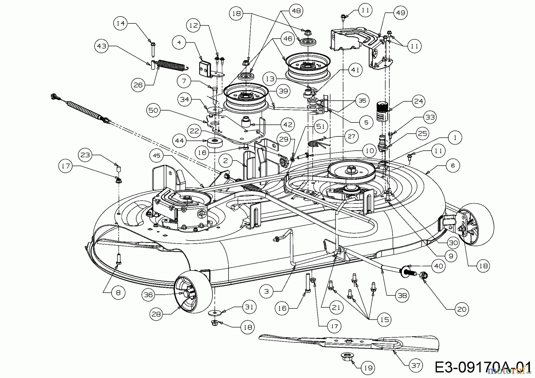  MTD Rasentraktoren 20/42 13BT77KS308  (2015) Mähwerk S (42