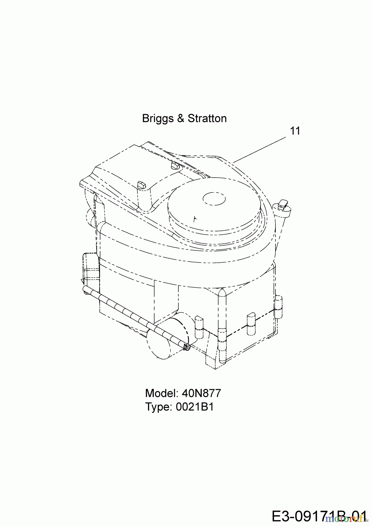 MTD Rasentraktoren 20/42 13BT77KS308  (2017) Motor Briggs & Stratton