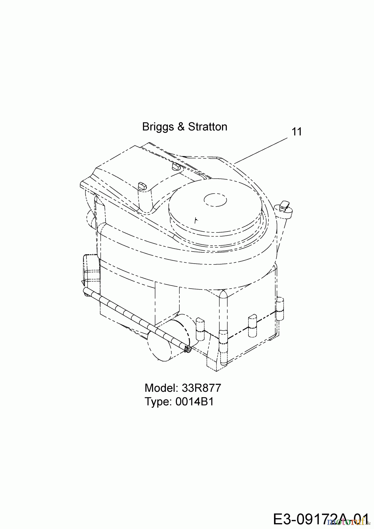 Troy-Bilt Rasentraktoren TB 46 Automatic 13AL78KT309 (2017) Motor Briggs & Stratton